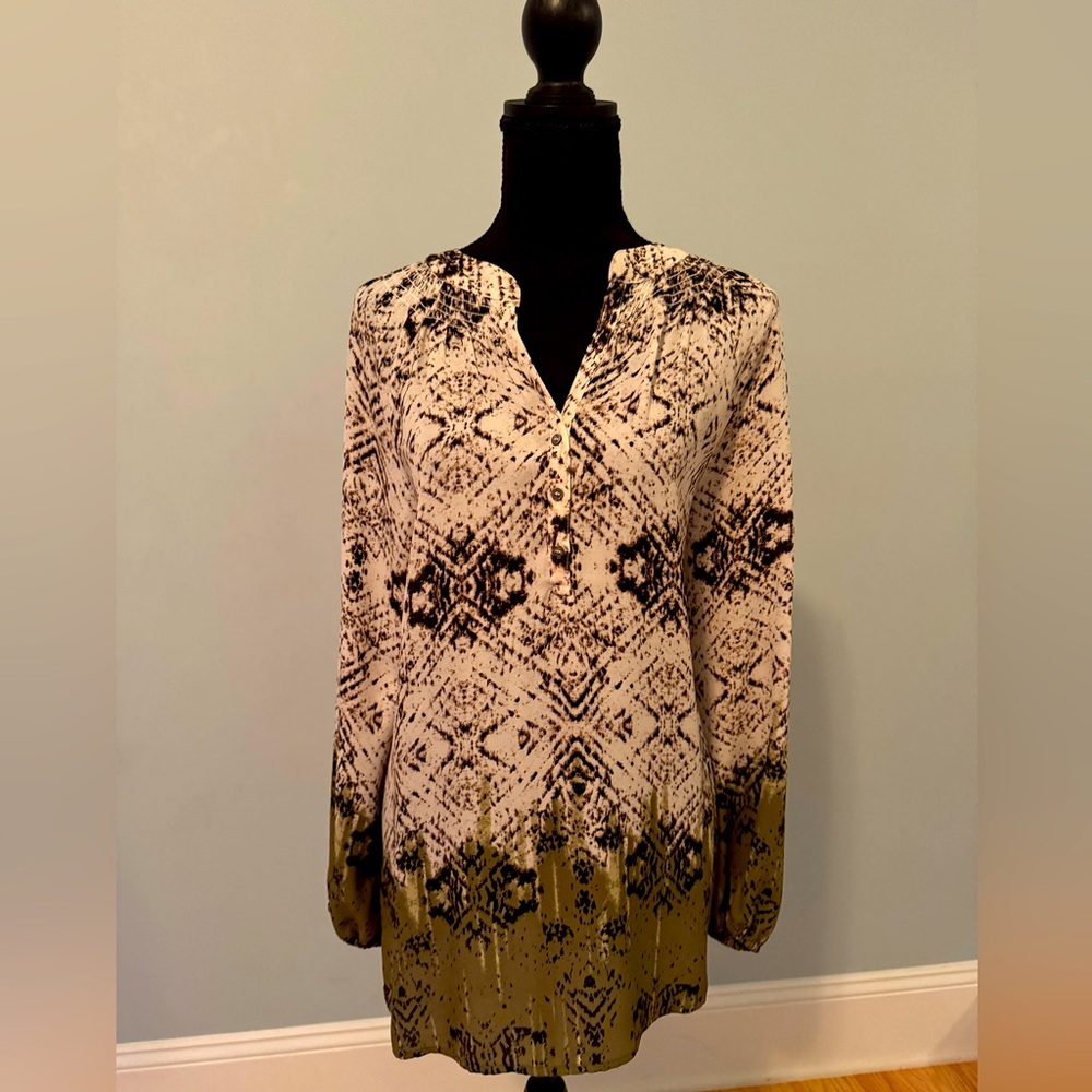 Patterned Long Sleeve Tunic